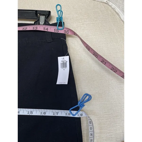 Old Navy Womens Pants Sz 10 High Rise Wide Leg Chino Dark Academia Preppy Grunge - Image 10