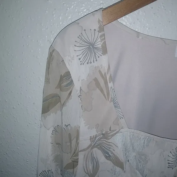 Unique Spectrum XL Fairy Pink Soft Floral Satin Ribbon Trim Tie Top - Image 5
