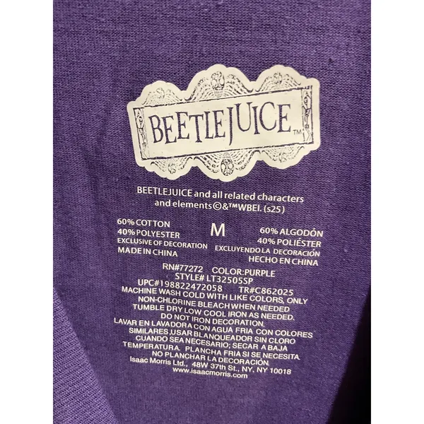 Beetlejuice Women's Graphic Tee with Short Sleeves, Size M G-030 - Image 3