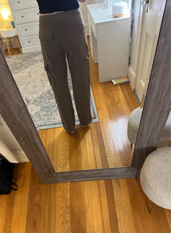ZARA High Rise Straight Leg Cargo Pant - Image 3
