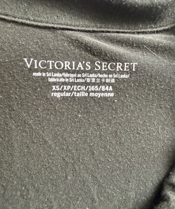 Victoria's Secret Black Tee with White Logo Print - Image 3