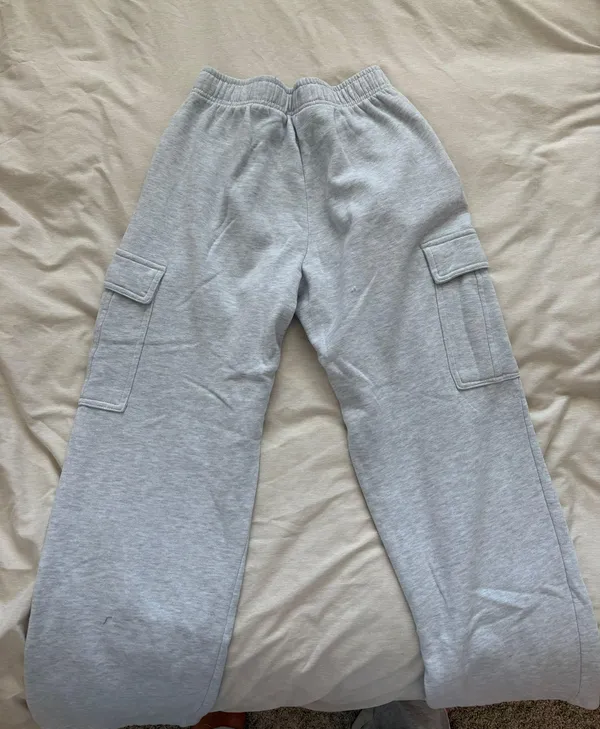 Heather Grey Cargo Sweatpants Gray - Image 3