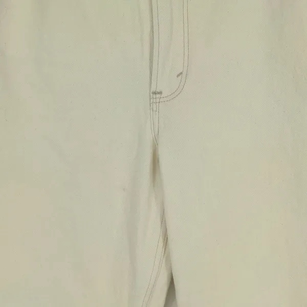 Abercrombie & Fitch Women's 90s Straight Ultra High Rise Cream Faux Leather Jean - Image 8
