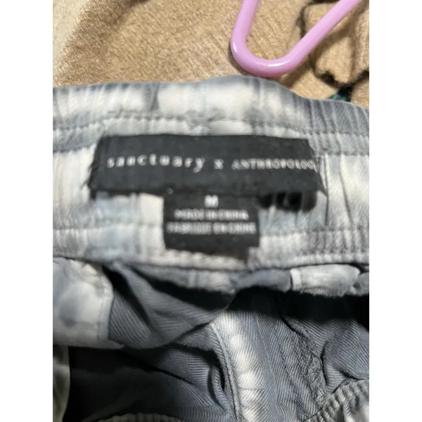 Sanctuary Anthropologie Carefree Cargo Jogger Pant Gray Tie Dye size Medium - Image 7