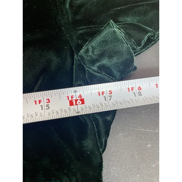 Donna Ricco Velvet Emerald Green Maxi Short Sleeve Empire Waist Dress 8 - Image 12