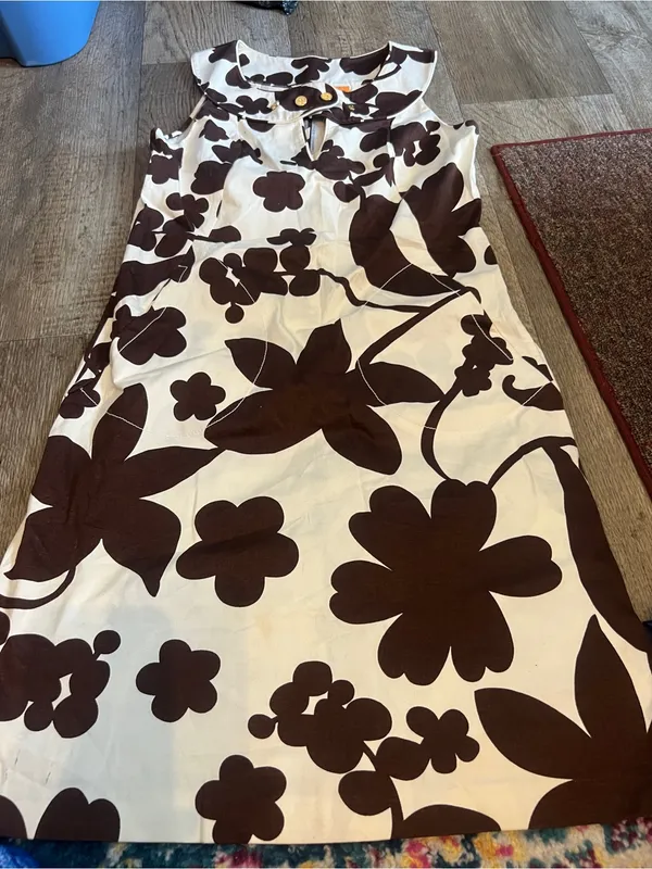 Tory Burch brown printed dress size 2 - Image 4