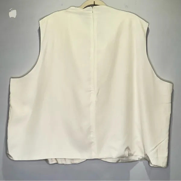 NWT TEREA 4X Women's Sienna Cowl Neck Draped Top in Gardenia Off White Color‎ - Image 3