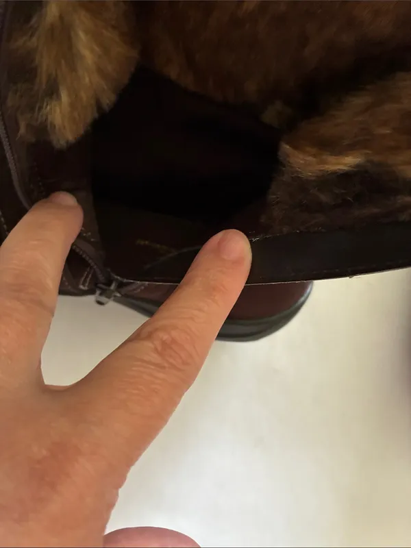 Natural Soul by Naturalizer Brown Faux-Fur Trim Mid-Calf Heeled Boots - Image 9