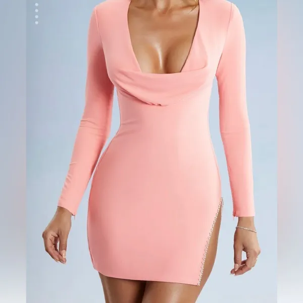 Cowl neck mini dress - Image 2