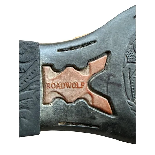 Roadwolf Sz 7M Tan Western Roper Cowboy Boots Leather Western Embroidered - Image 5
