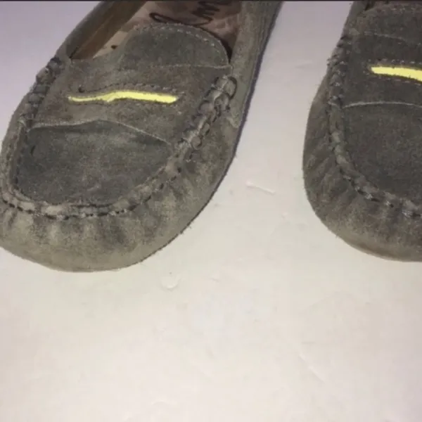 Sam Edelman Size 7.5 Grey‎ Jones Leather Rubber Sole Loafer - Image 3