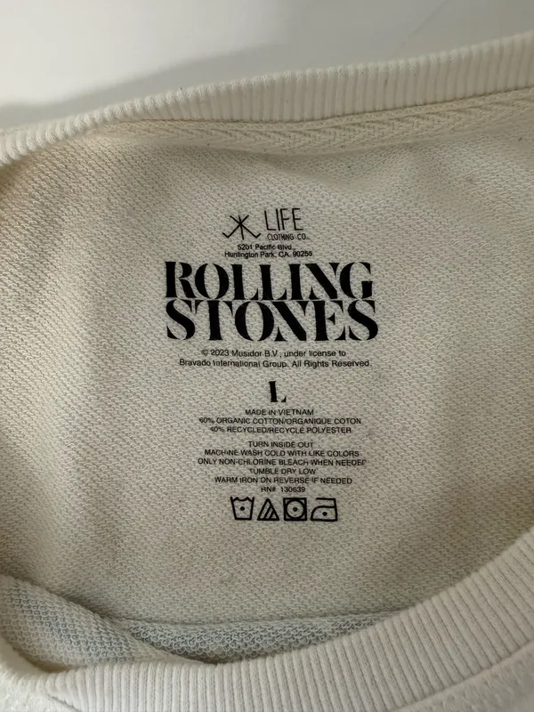 Maurices The Rolling Stones Sweatshirt Cream Multi Band Graphic - Image 8