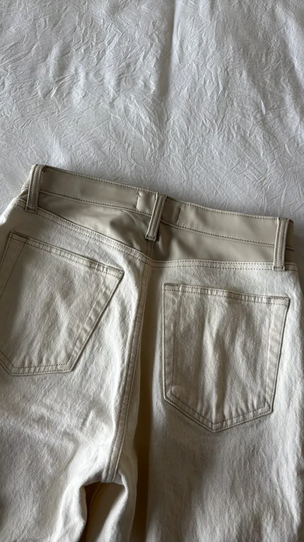 Abercrombie Leather Trim 90s Straight Ultra High Raise Jeans - Image 5