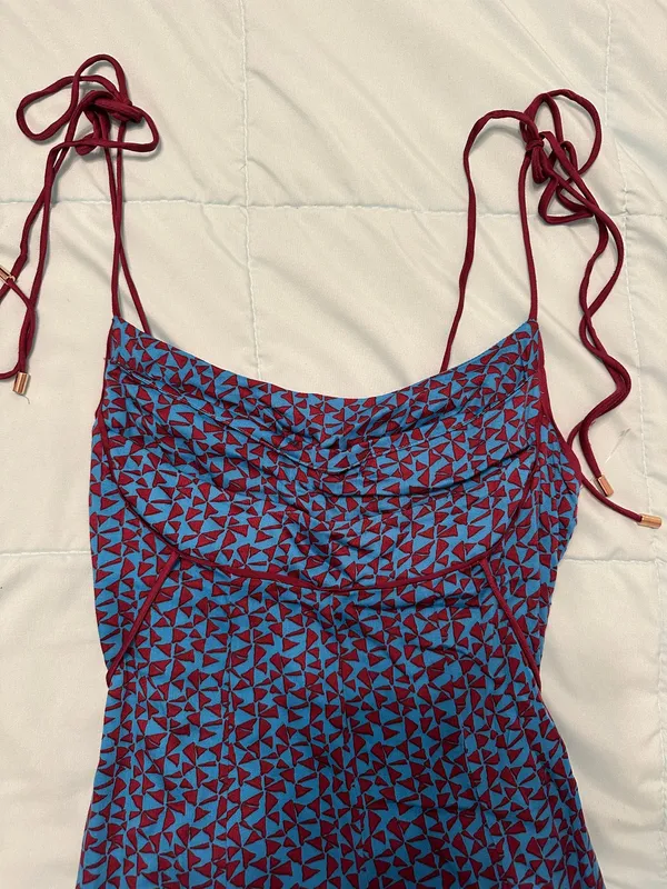 Free People Kai Print Tie Strap Mini Dress - Image 7