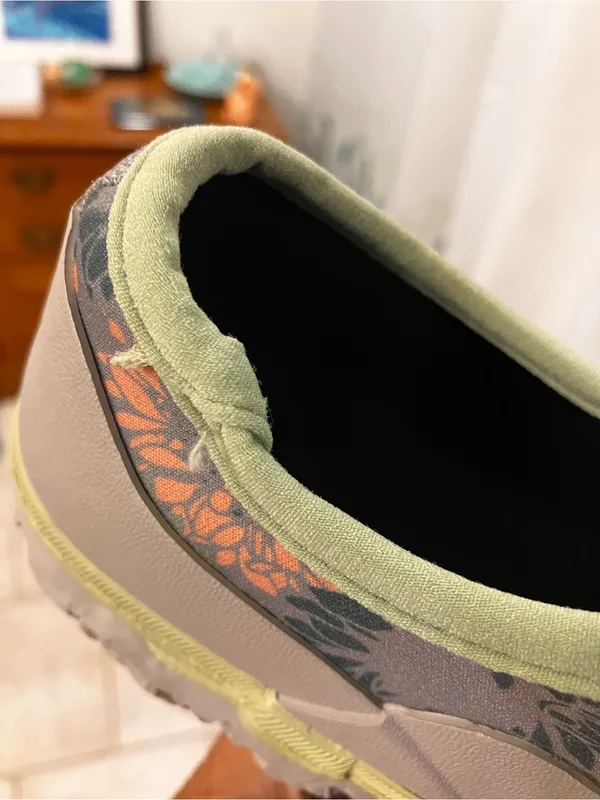 Mucks Garden Clog Mule Sage Green with Orange Details - Image 7