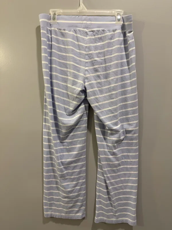 J. Crew Striped Button-Down Long Sleeve Pajama Top and Pants Set Blue and White - Image 7