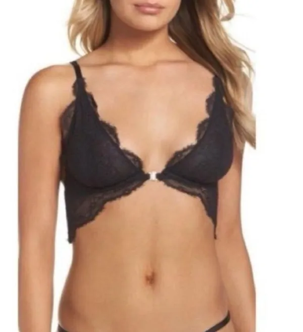 Free People NWT You're So Great Underwire Bra in Black - Image 4