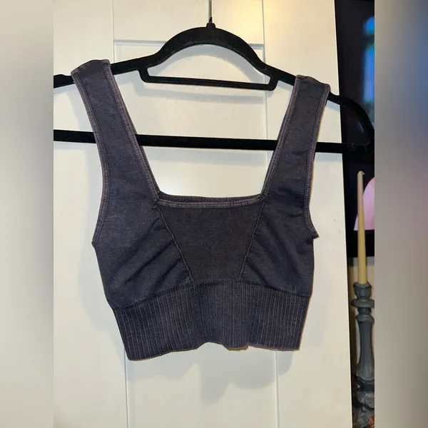 NWOT Free People Movement Good Karma Square-Neck Bra In Washed Black - Image 8