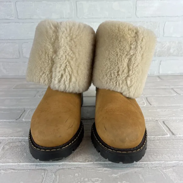 Sorel‎ Boots Womens 9 Brown Suede Leather Shearling Sherpa Lined Winter Classic - Image 11