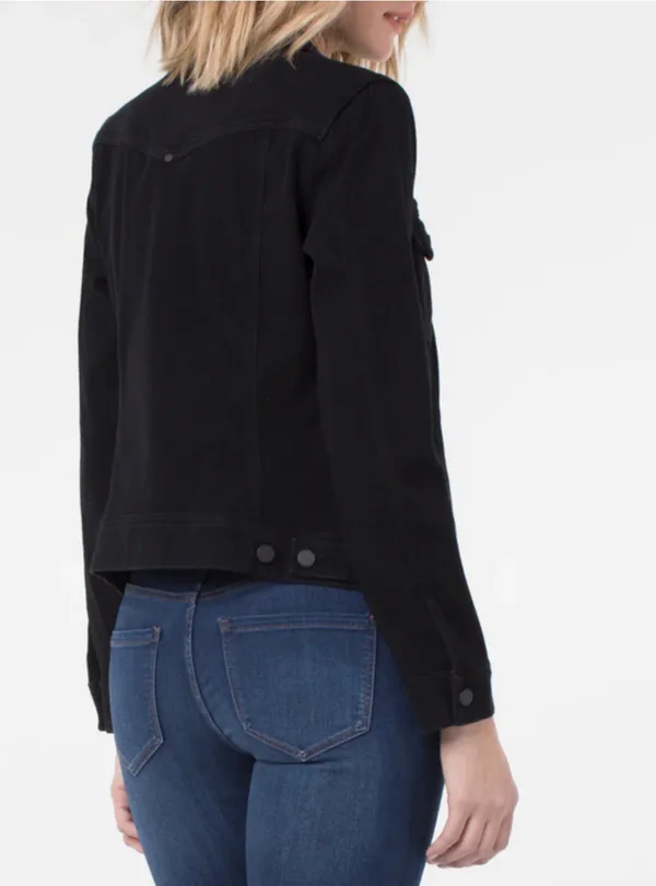 Liverpool Black Rinse Kolten Denim Jean Jacket - Image 2