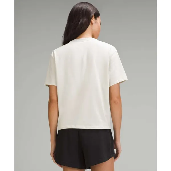 Lululemon Relaxed-Fit Cotton Jersey T-Shirt Bone (First Release) Women's XL READ - Image 2