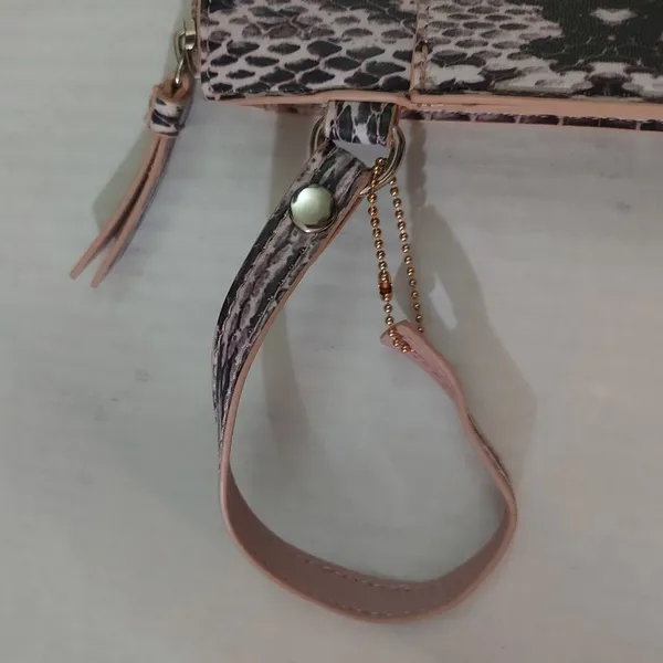 Pink Faux Crocodile Wristlet Accessory Casual Animal Print Boho Rocker Party - Image 5