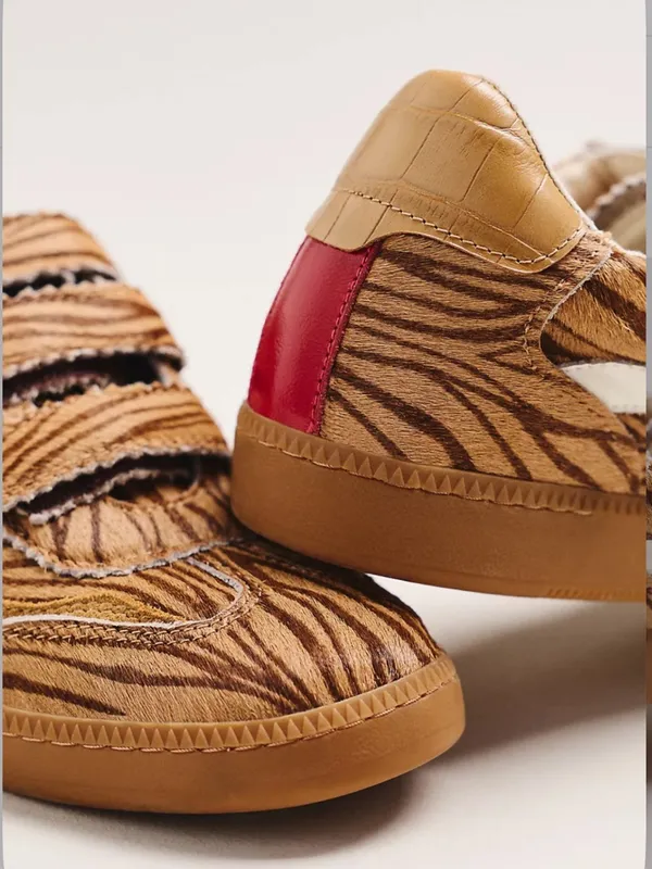 Dolce Vita Velcro Sneakers Tan Print - Image 3