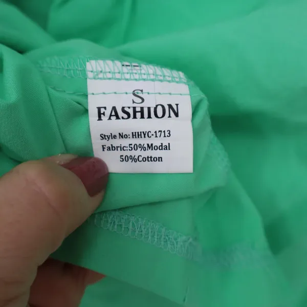 Fashion Blouse Women's S Green Crochet Lace Balloon Sleeve Excellent - Image 2