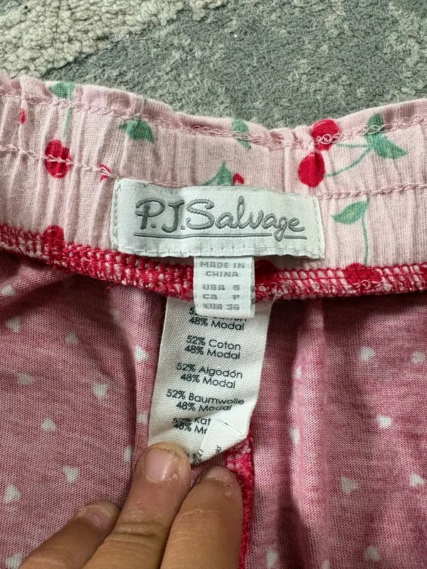 Vintage PJ Salvage pink and red pajama shorts s - Image 2