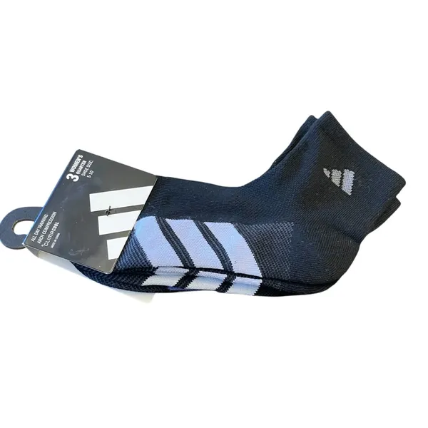 Adidas Quarter Socks Women Sz 5-10 NWT 3 Pack ClimaCool Black Training Athletic - Image 2