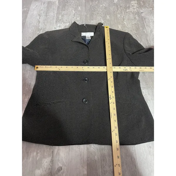 Vintage‎ Jones New York 2-Piece Skirt Suit Brown Blazer Size 14 Women C-0087 - Image 7