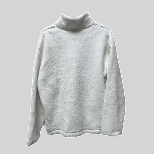 NWT New Balance Achiever Sherpa Pullover Half Zip - Sea‎ Salt - Small - Image 3
