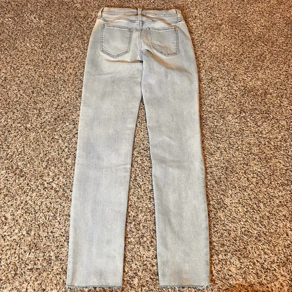 Banana Republic Universal Jean High Rise Raw Hem Light‎ Wash Denim Size 1 - Image 7