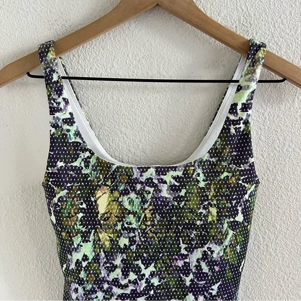 Lululemon Active Tank Top Shelf Bra Floral Sport Backdrop Iris 4 - Image 2