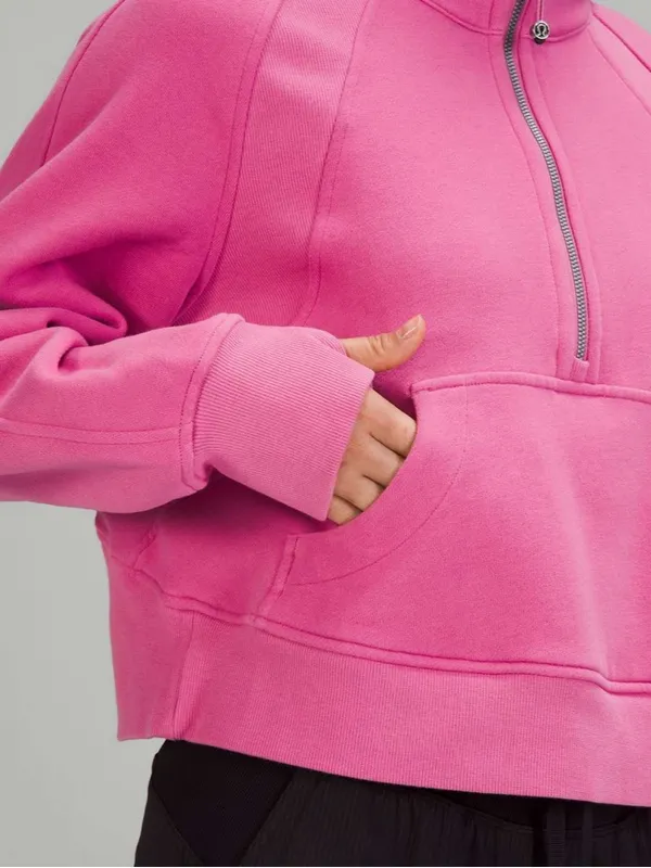 Lululemon Scuba Oversized Half-Zip Hoodie Pink size m/l women's - Image 4