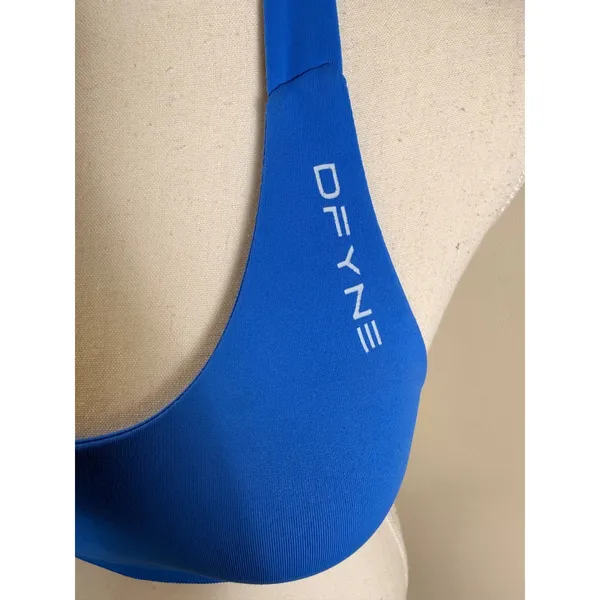DFYNE Impact Halter Sports Bra and Scrunch Shorts Set Cobalt Blue XS - Image 5