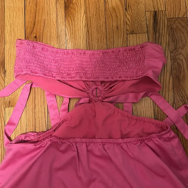 MORE TO COME Kristen Halter Mini Dress in Pink - Image 12