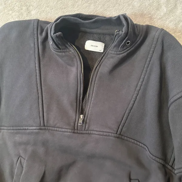 Joah Brown Retro Half Zip Pullover Sweatshirt Women's S/M Long Sleeve Cotton - Image 5