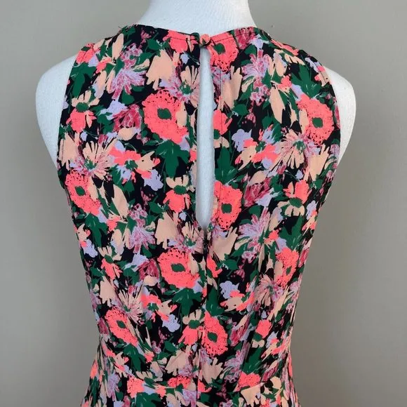 J Crew Mercantile Dress 2 Draped‎ Waist Floral Multicolor A-Line Sleeveless - Image 5