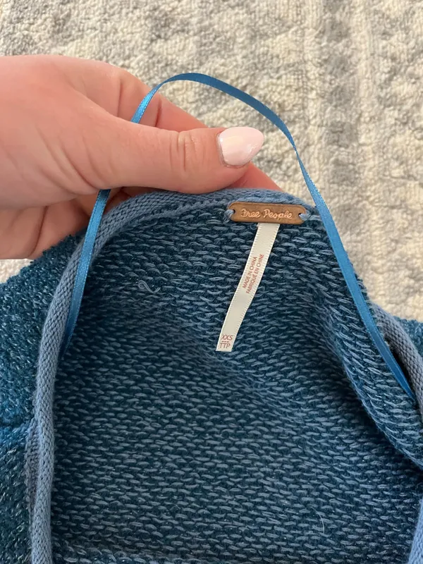 Free People Blue Knit Sweater - Image 4