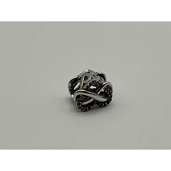 Pandora Infinity Love Knot Charm Pink CZ Sterling Silver S925 ALE - Image 5