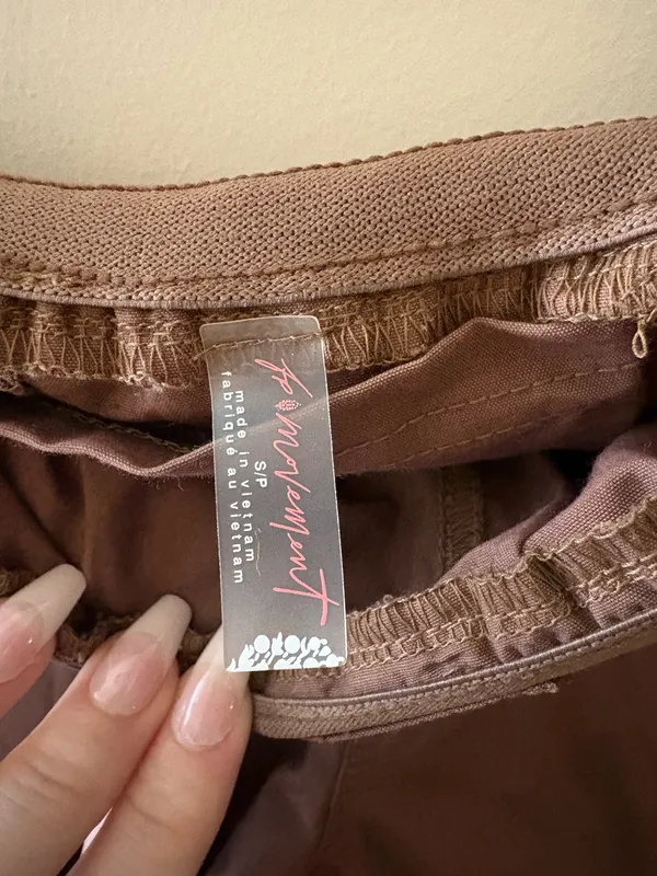 Free people brown fold over shorts - Image 3