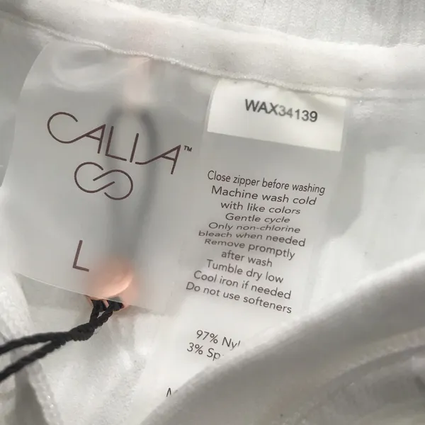 Calia Women's Relaxed Seamless 1/4 Zip in Pure White size L - Image 4