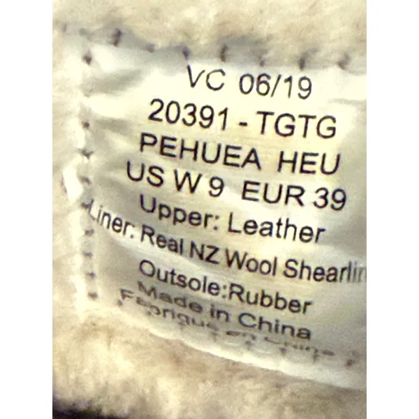 Olukai Pehuea Heu Tan‎ Leather Shearling Lined Slip On Shoes 20391-TGTG Womens 9 - Image 6