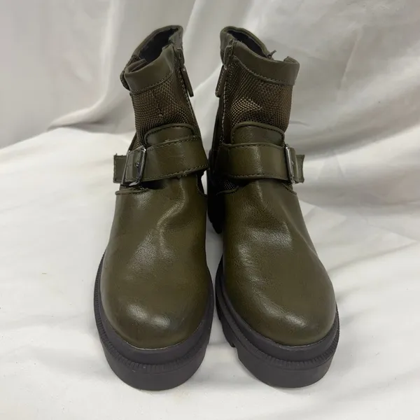 Circus By Sam Edelman Women's Platform Ankle Moss Moto Boots‎ Green Size 5M - Image 6