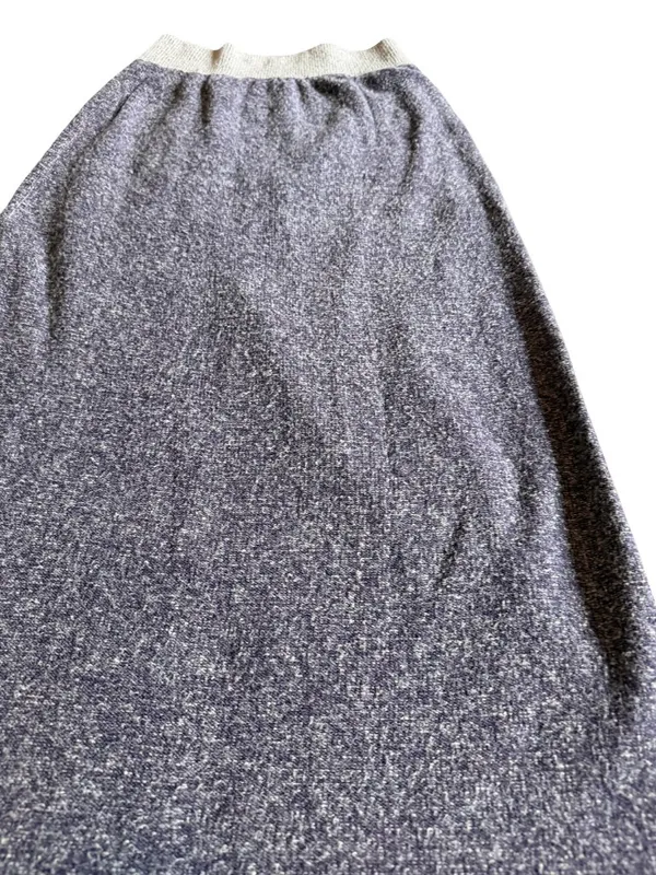 Moth Anthropologie Cotton Wool Blend Maxi Skirt Pull-On Purple Stretch Sz Small - Image 7