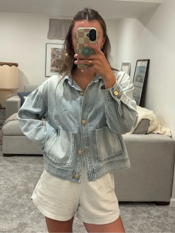 Democracy Light Wash Denim Jacket - Image 2