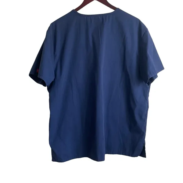 Dickies Mens Scrub Top L‎ Blue Casual Standard Medical Uniform Nurse Workwear - Image 3