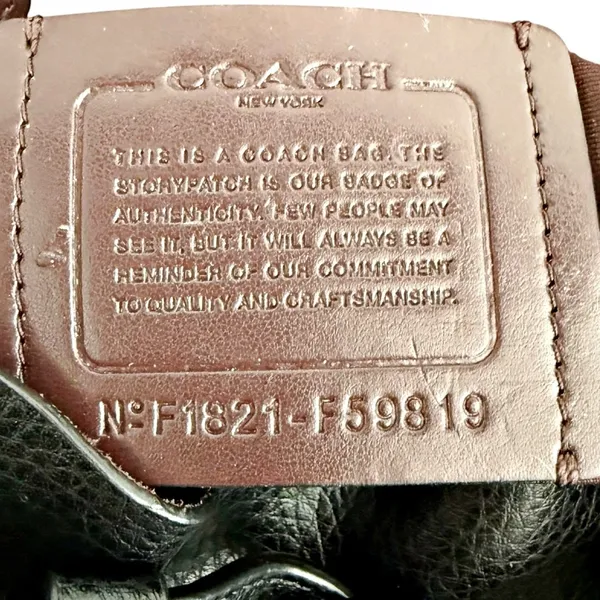 COACH Black Pebbled Leather Derby Backpack F1821 F59819 Daypack - Image 9