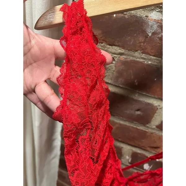Victorias Secret sexy Lace Teddy Lingerie Red M - Image 4